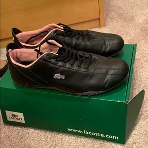 Black & pink Lacoste sneakers